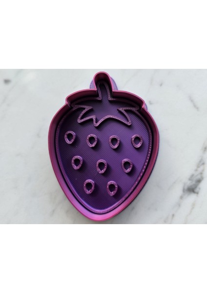 Çilek Pişirme Kurabiye Kesici Şekli Playdoh