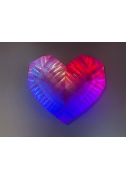 Düşük Poli Kalp Duvar Sanatı (Hafif, Duvar Asılı) fırsatları