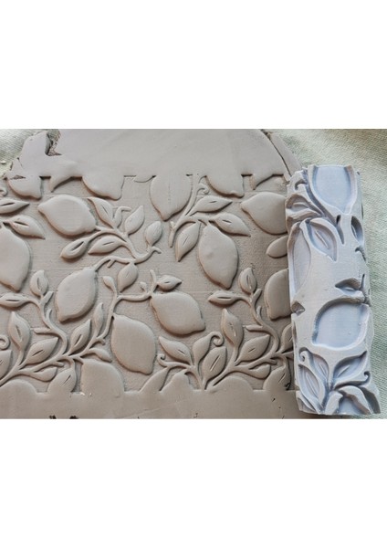 Doku Silindir - Limon Vine Yaprakları (Özelleştirilebilir Tasarım)