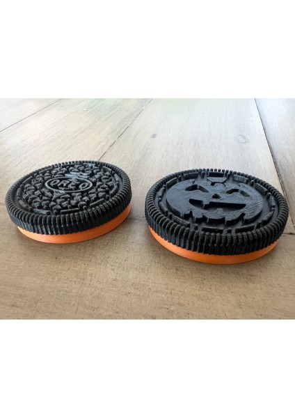 Cadılar Bayramı Balkabağı Oreo Kurabiye Mıknatısı (Özelleştirilebilir Tasarım)
