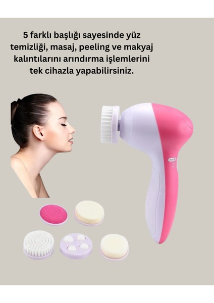 Resveq Derin Temizleme ve Masaj Için 5 Başlıklı Yüz Cilt Bakım Aleti fiyatları