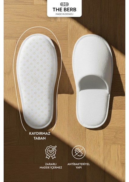 | 10 Çift | Niki Kadife Tek Kullanımlık Premium Otel&spa Terliği | Kaydırmaz Tabanlı | Beyaz fiyatları