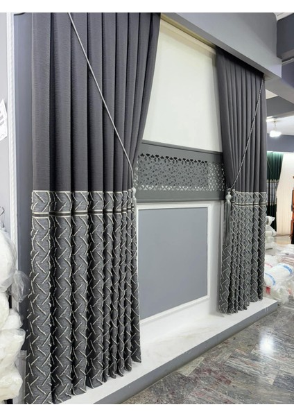 1-3 Sık Pile Pano Fon Perde, Hayran Model Tek Kanat Fon Perde