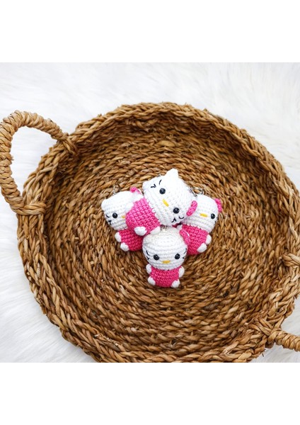 Amigurumi Örgü Hello Kıtty Anahtarlık Çanta Süsü fiyatları