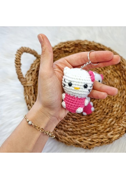 Amigurumi Örgü Hello Kıtty Anahtarlık Çanta Süsü modelleri