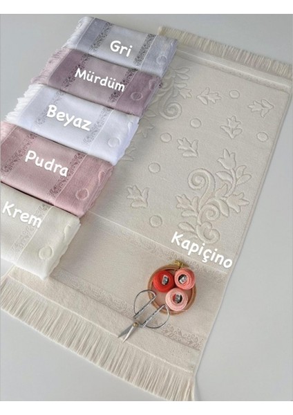 Etamin ve Kanaviçe Işlemelik Havlu - Kapiçino - 30*50 modelleri