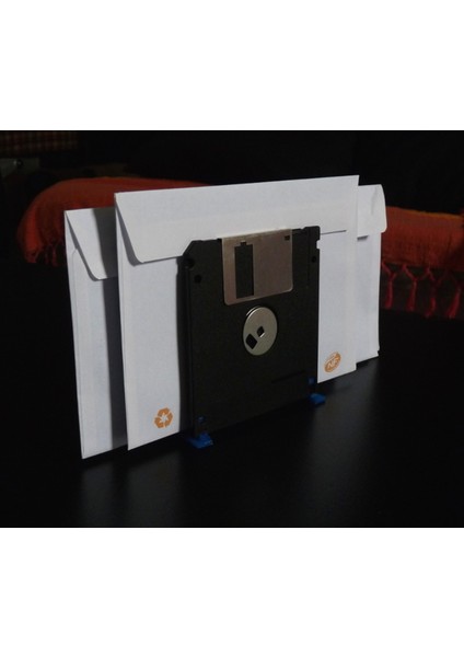 Vintage Style Disket Disk Posta Tutucu - 2 Parça Seti modelleri