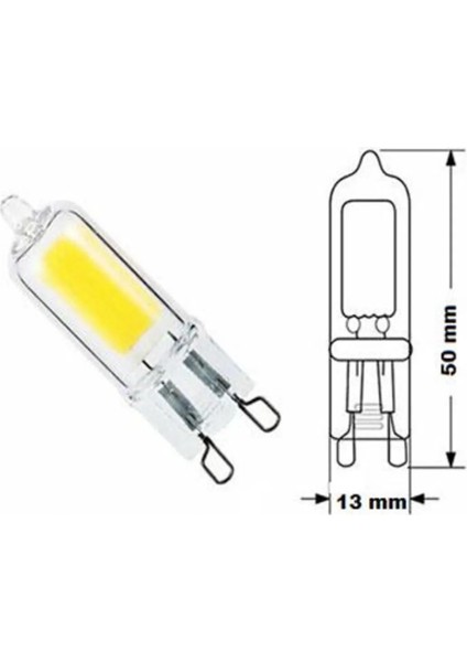 CT-4221 5W 220V G9 LED Kapsül Ampul 3200K Günışığı Enerji Tasarruflu Geniş Açı LED Lamba