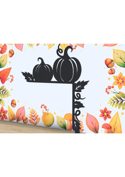 Sonbahar Pumpkins Kapı Köşesi - Şükran Dekoru (Özelleştirilebilir Tasarım) modelleri