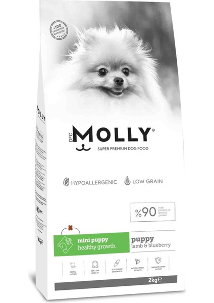 Kuzulu ve Yabanmersinli Mini Irk Yavru Köpek Maması 2kg