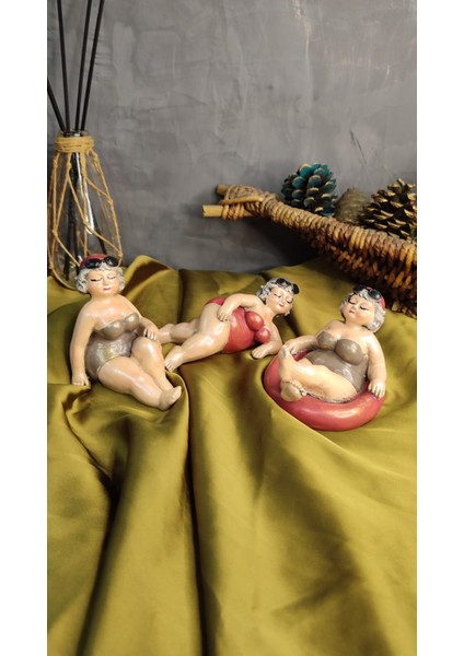 Retro Plaj Kadınları 3 ' Lü Takım