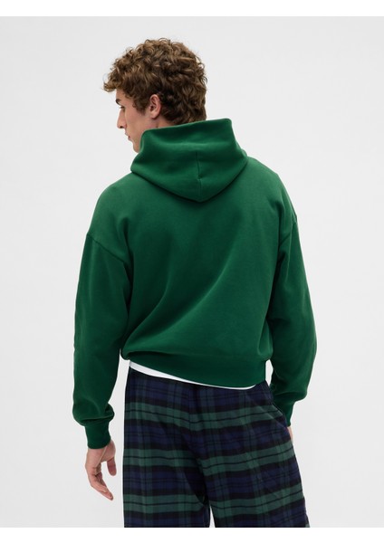 Erkek Yeşil Vintagesoft Nap Logo Sweatshirt
