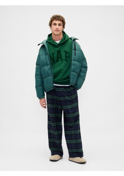 Erkek Yeşil Vintagesoft Nap Logo Sweatshirt