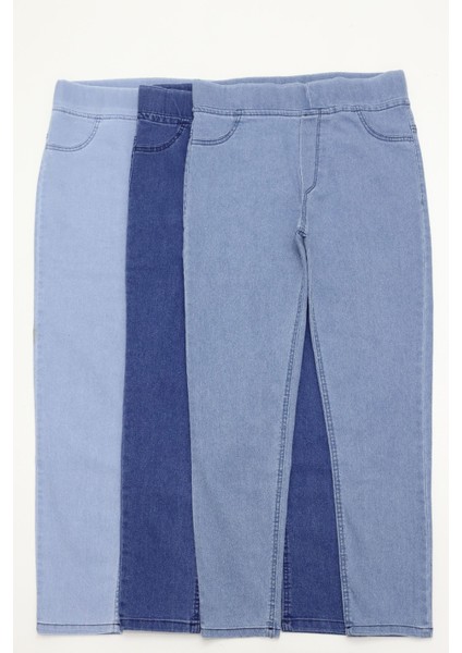 Kadın Çoklu Kot Tayt Pantolon