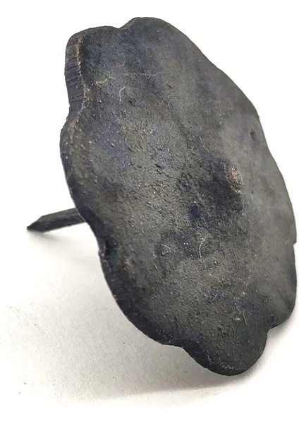 Antika Tarz Dekoratif Pirinç Çiçek Kabara - 40 Mm, Oksit - Lisinya