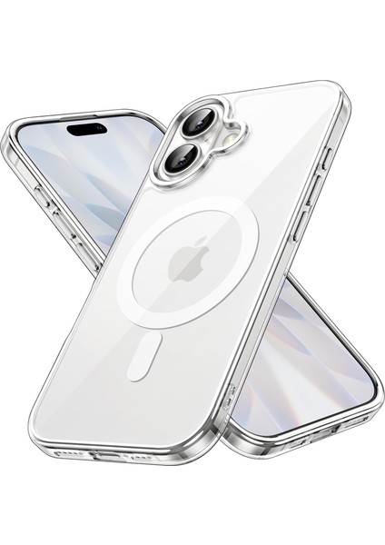 Apple Iphone 17 Uyumlu Şeffaf Magsafe Kılıf Darbe Emici Sert Silikon, Kamera Korumalı, Manyetik