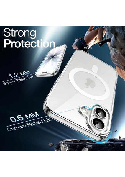 Apple Iphone 17 Uyumlu Şeffaf Magsafe Kılıf Darbe Emici Sert Silikon, Kamera Korumalı, Manyetik fırsatları