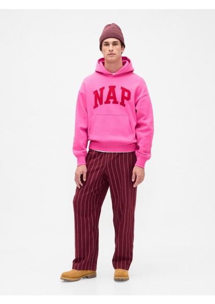 Erkek Pembe Vintagesoft Nap Logo Sweatshirt