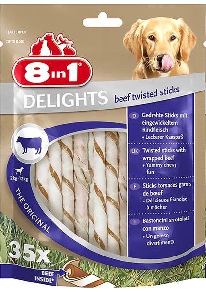 Delights Köpekler Için Biftekli Ödül Çubuğu 35 Adet