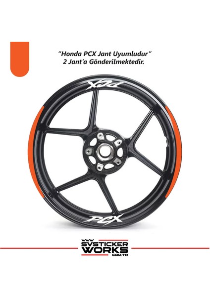 Honda Pcx Motosiklet Jant Şeridi Sticker Set Ay Modeli