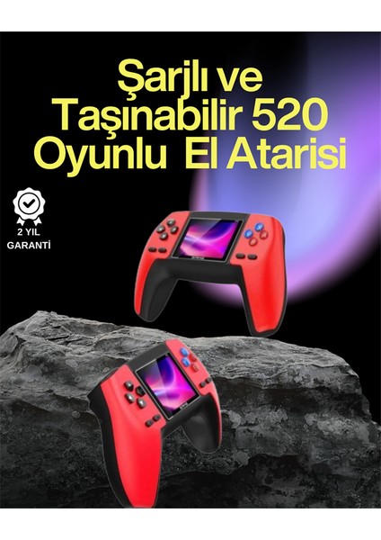 Resveq P5 Retro Gamepad – 520 Klasik Oyunlu Tak-Çalıştır Mini Konsol