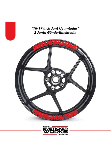 Motosiklet Speedhunters Jant Sticker 8'li Dekor Sticker Motor Sticker