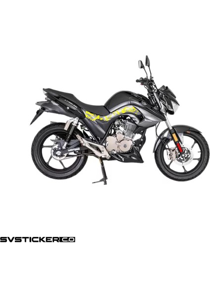 Mondial Drift L 125 Orta Şase Yıldırım Sticker Deseni Şimşek