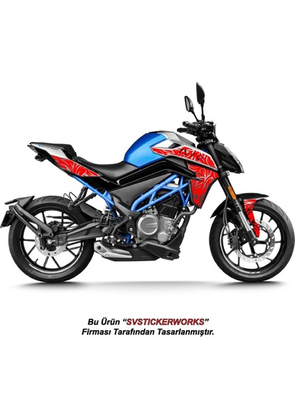 Cfmoto 250NK Orta Tattoo Desen (Dövme) Sticker Set Sağ ve Sol (Yeni Kasa Uyumlu)