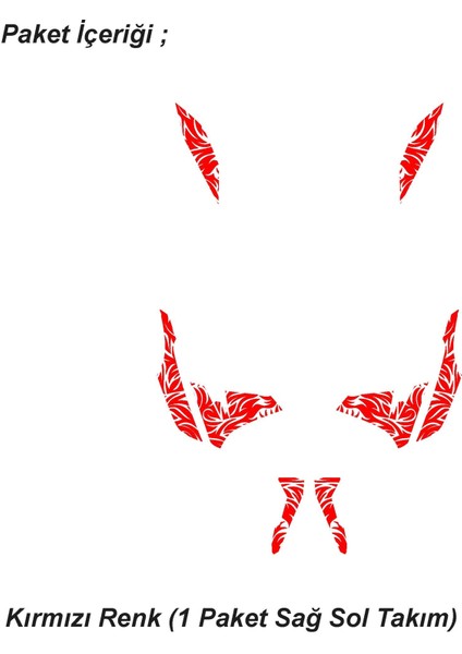 Cfmoto 250NK Orta Tattoo Desen (Dövme) Sticker Set Sağ ve Sol (Yeni Kasa Uyumlu) fiyatları