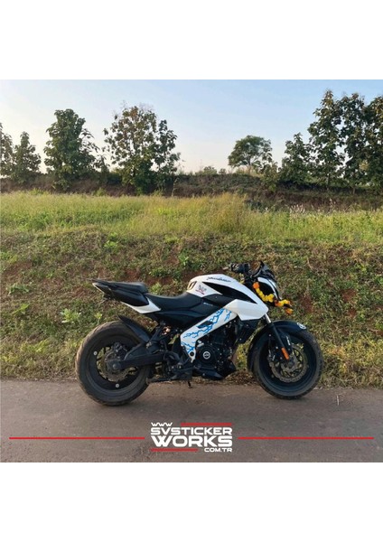 Bajaj NS200 Sticker Orta Şase Şimşek Yıldırım Sticker Deseni Dekor Sticker