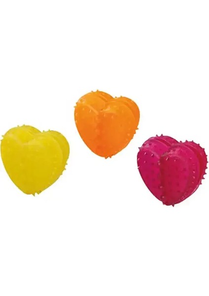 Flamingo Renkli Kalp Ödül Konulabilen Köpek Oyuncağı 5X5X4CM