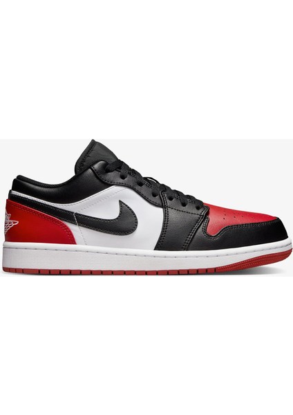 Jordan Air 1 Low Erkek Siyah - Kırmızı Spor Ayakkabı 553558