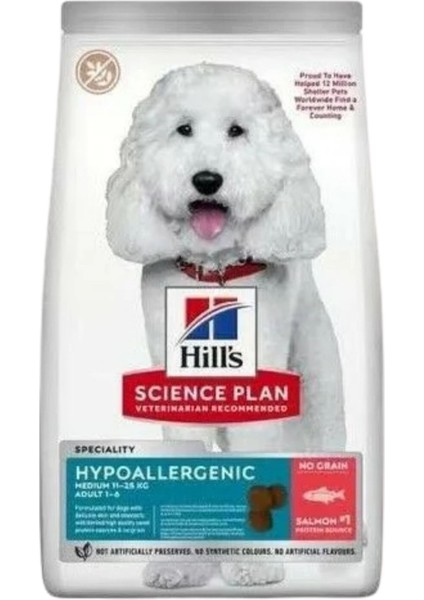 Hills Hipoalerjenik Somonlu Orta Irk Yetişkin Köpek Maması 2,5kg