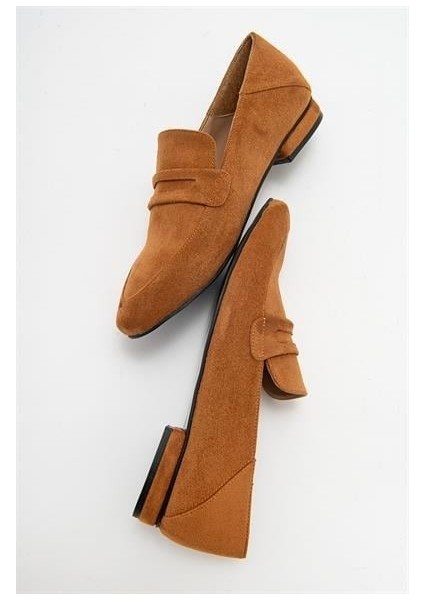 Kadın Orfe Taba Süet Loafer Ayakkabı fırsatları