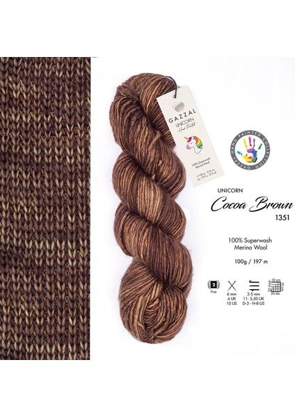 Unicorn %100 Merino Yün El Boyaması Örgü Ipi ( 1 Adet )