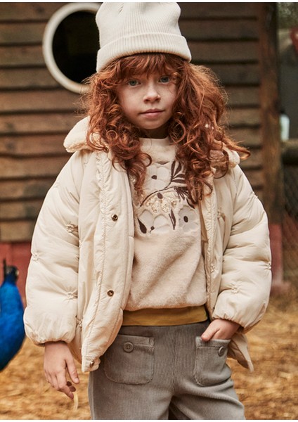 Bej Kız Çocuk Ceket 4446