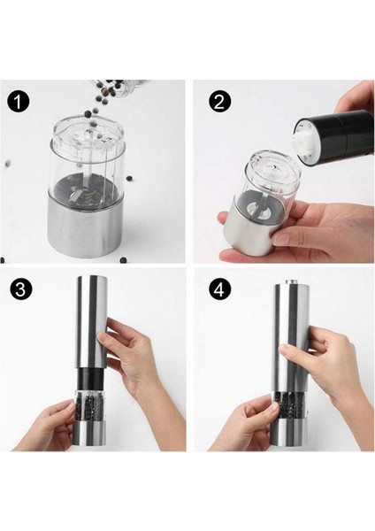 Resveq Paslanmaz Çelik Otomatik Baharat Öğütücü Pille Çalışan Tek Tuşlu Kullanım indirimleri