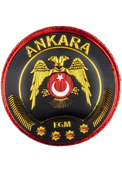 Ankara Çevik Kuvvet Polis Arması 3D Plastik Tpu, Yeni Tip, Cırtlı, Standart Ölçü,