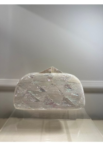 Coralıne LY0145 Sedef El Yapımı Beyaz Çanta