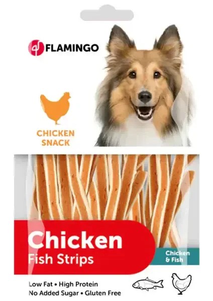 Flamingo Tavuklu ve Balıklı Şerit Köpek Ödül Maması 85GR