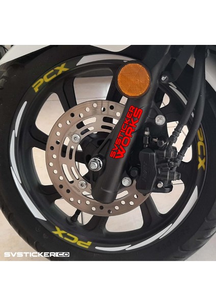 Honda Pcx Motosiklet Jant Şeridi Sticker Set Renkli