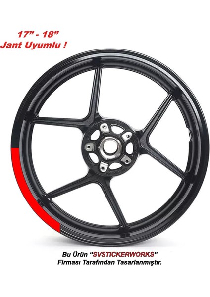 Çeyrek Jant Dış Kaplama Motosiklet Jant Sticker 4'lü Set Sticker Etiket Modeli