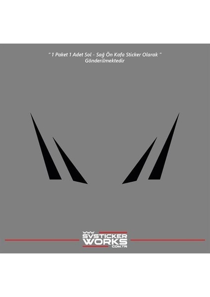 Motor Kaş Sticker Motor Sticker Tüm Motorlara Uyumlu Sağ Sol Göz Sticker modelleri