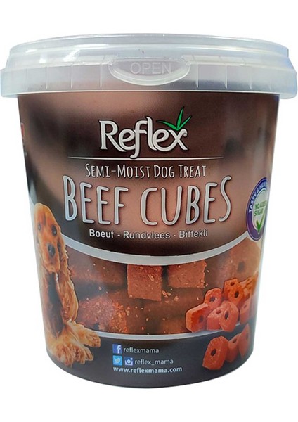 Semi-Moist Biftekli Küp Köpek Ödül Maması 500GR
