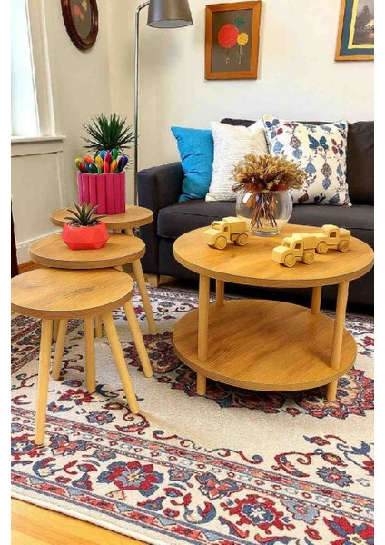 Kendin Kur Orta Sehpa Zigon Yan Sehpa Atlantik Çam Desenli Ahşap Ayaklı modelleri