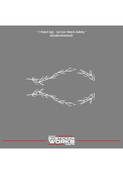 Mondial Drift L Sticker Orta Şase Şimşek Yıldırım Sticker Deseni Dekor Sticker modelleri