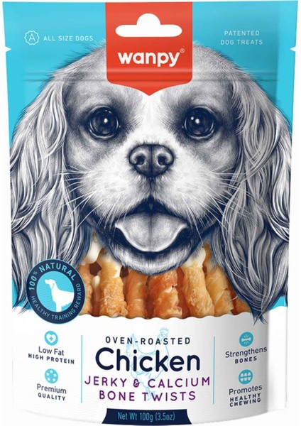 Kalsiyumlu Gerçek Tavuk Sargılı Köpek Ödülü 100GR