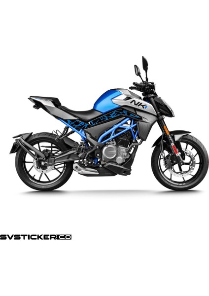 Cfmoto 250NK Orta Plastik Yıldırım Sticker Set Sağ ve Sol (Eski Kasa - Yeni Kasa Uyumlu )