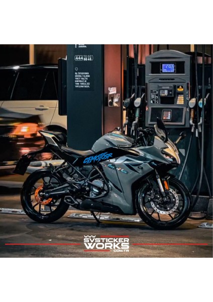 Cfmoto 250SR Sticker Cfmotosr Yazılı Evrensel Grenaj Sticker Dekor Modeli