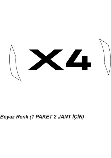 Tekli Kalın Dıştan Içe Motosiklet Jant Sticker 4'lü Set Sticker Etiket Modeli fiyatları